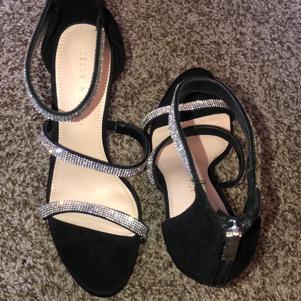 Silver sparkle heels